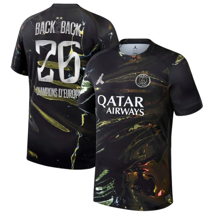 25-26 PSG Special Edition Print 2 Star Champions of Europe 26 Fans Soccer Jersey