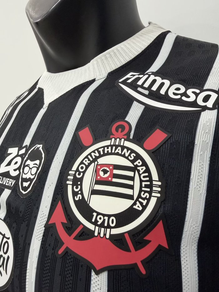 26-27 Corinthians Away Print All Sponsor Player Version Soccer Jersey*全广告
