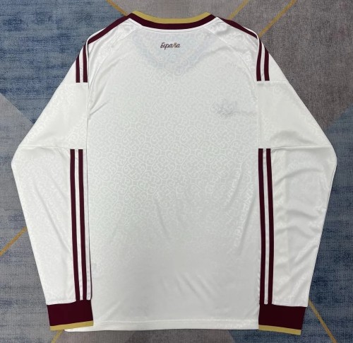 2026 World Cup Spain Away Long Sleeve Fans Soccer Jersey*长袖