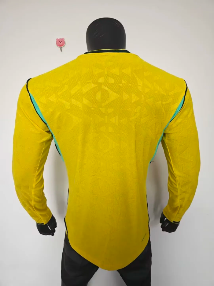 2026 World Cup Brazil Home Long Sleeve Player Version Soccer Jersey (长袖球员)