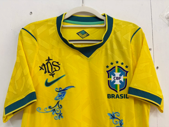 2026 Brazil Embroidered Version Player Version Soccer Jersey