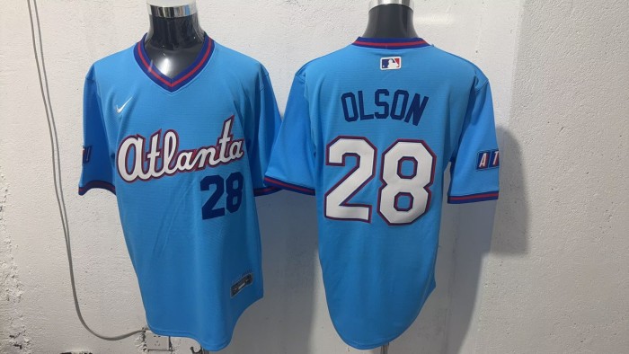 2026 MLB Atlanta Braves Blue New Pattern Jersey