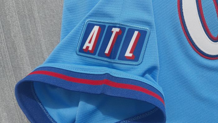 2026 MLB Atlanta Braves Blue New Pattern Jersey