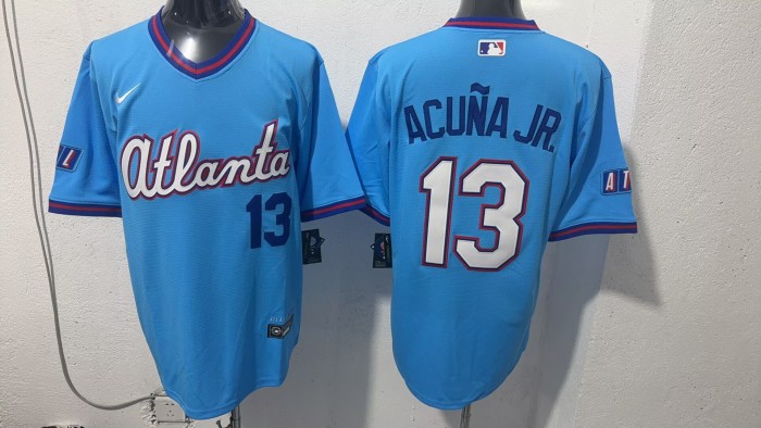 2026 MLB Atlanta Braves Blue New Pattern Jersey
