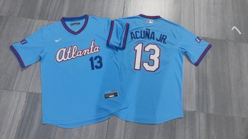 2026 MLB Atlanta Braves Blue New Pattern Jersey