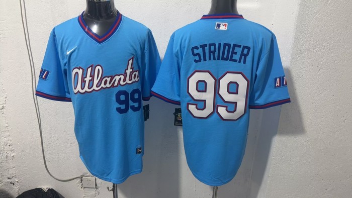 2026 MLB Atlanta Braves Blue New Pattern Jersey