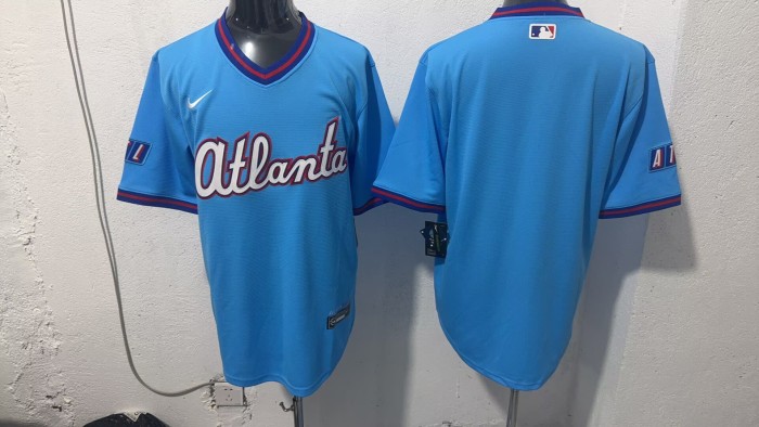 2026 MLB Atlanta Braves Blue New Pattern Jersey