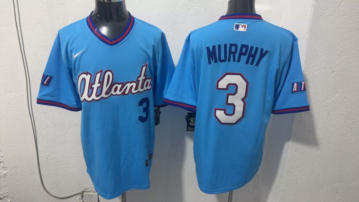 2026 MLB Atlanta Braves Blue New Pattern Jersey