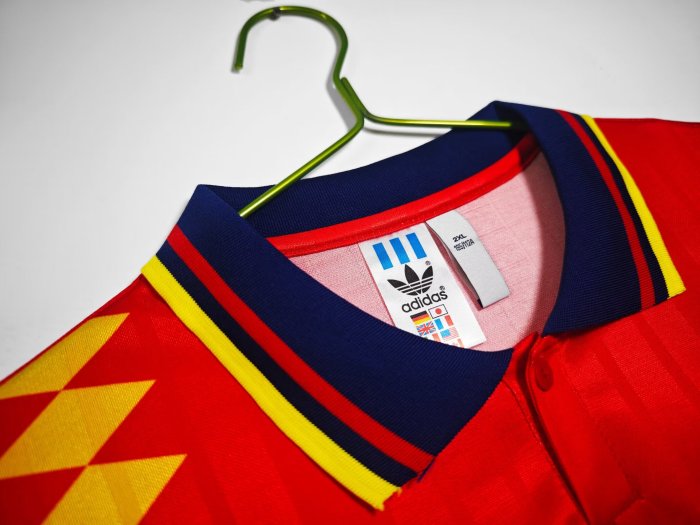 1994 Spain Home Red Retro Soccer Jersey