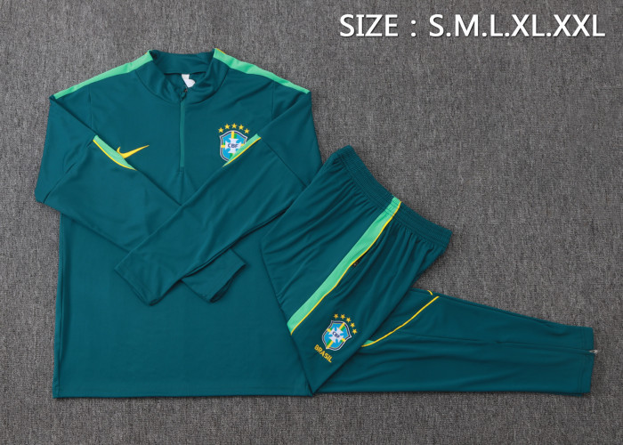 26-27 Brazil High Quality Half Pull Tracksuit