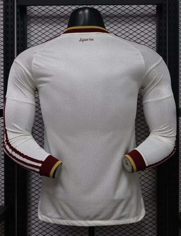 2026 World Cup Spain Away Long Sleeve Player Version Soccer Jersey (With 2 Star)*两颗星*长袖球员