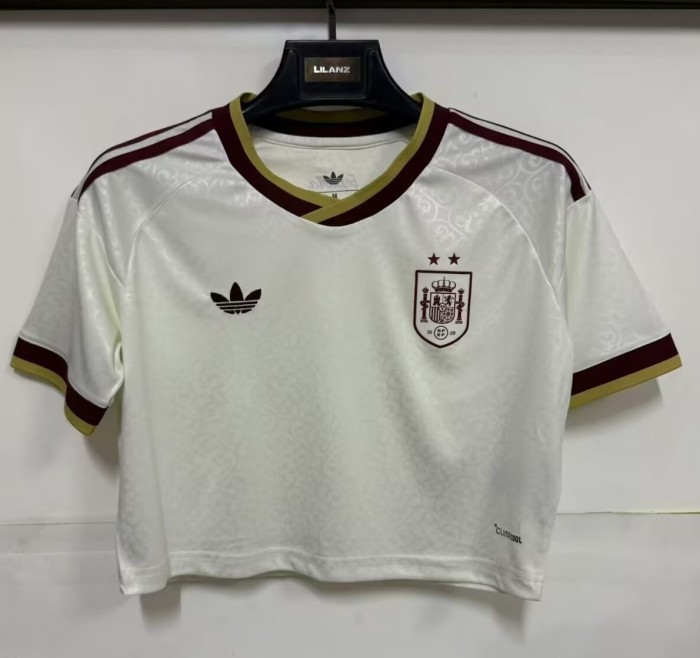 2026 World Cup Spain Away Cheerleading Short-sleeved (With 2 Star)*两颗星