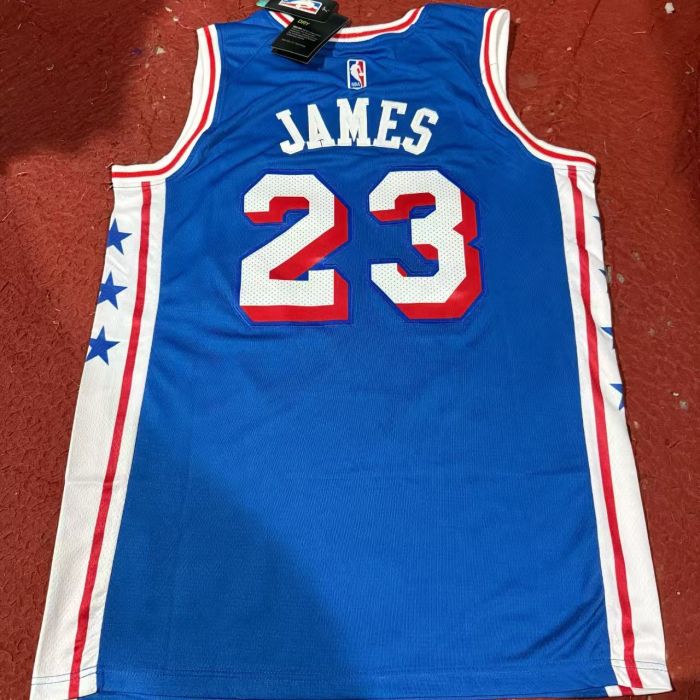 2026-27 Sixers James #23 Blue Top Quality Dense Embroidery NBA Jersey