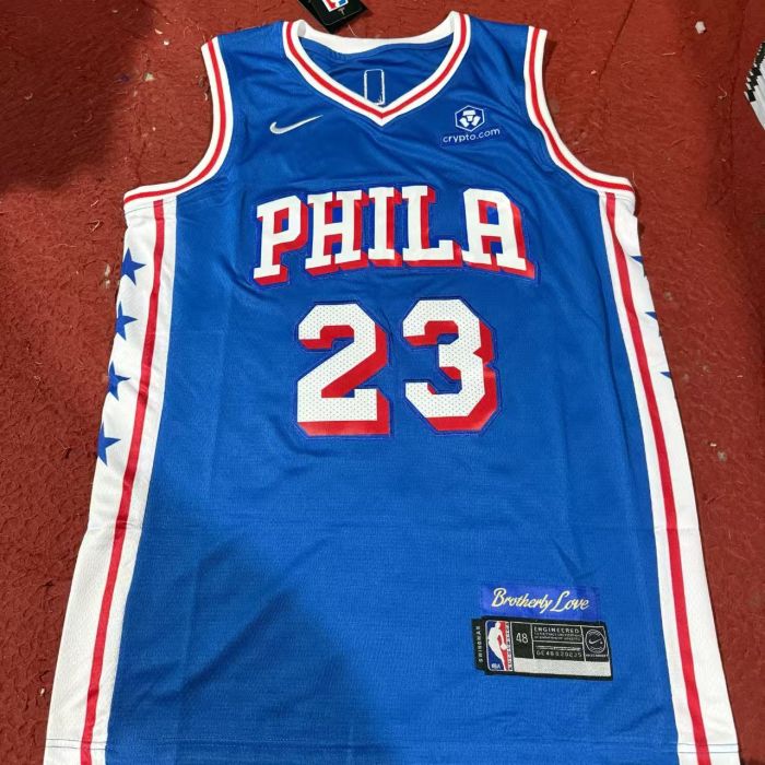 2026-27 Sixers James #23 Blue Top Quality Dense Embroidery NBA Jersey