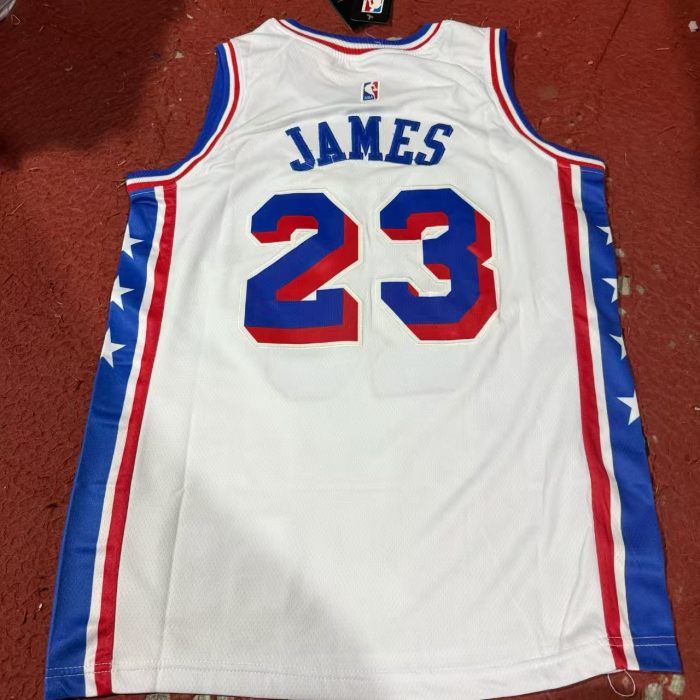 2026-27 Sixers James #23 White Top Quality Dense Embroidery NBA Jersey