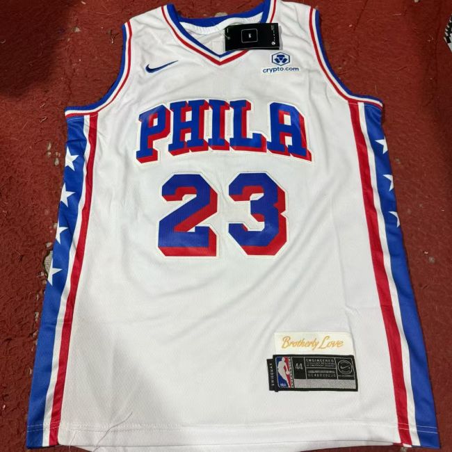 2026-27 Sixers James #23 White Top Quality Dense Embroidery NBA Jersey