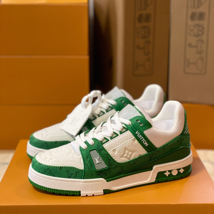 Louis Vuitton Trainer Monogram denim Sneaker Size 36-46  5-Color