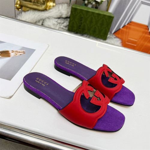 Gucci Interlocking G cut-out Slippers Size 36-41 4-Color