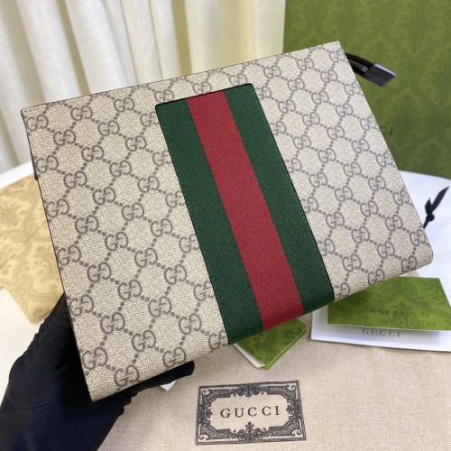 Gucci New GG Supreme Pouch Size 26*20*6cm Style 475316