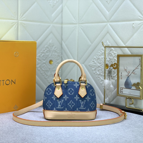Louis Vuitton M82717 Alma Nano Denim Cowboy Shoulder Bags Size 18*12*8cm