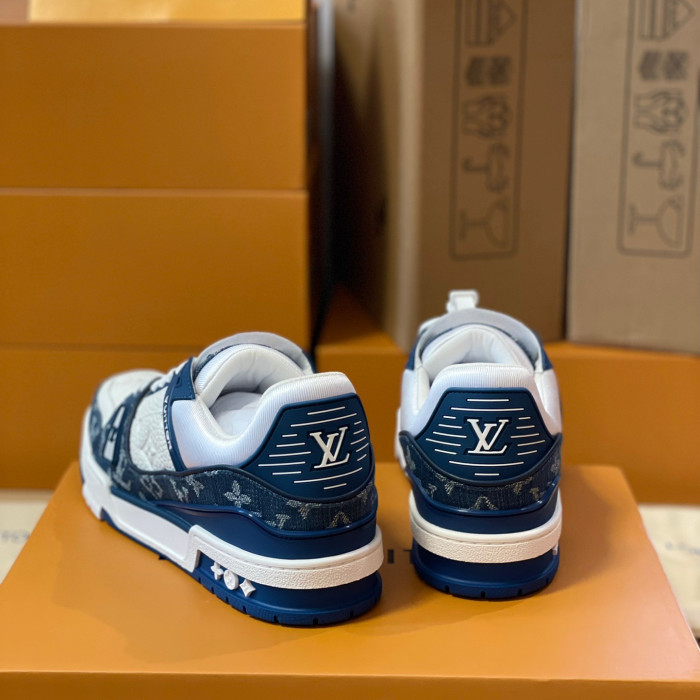 Louis Vuitton Trainer Monogram denim Sneaker Size 36-46  5-Color