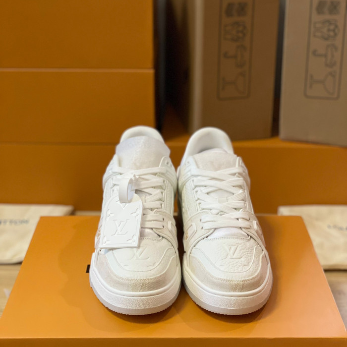 Louis Vuitton Trainer Monogram denim Sneaker Size 36-46  5-Color