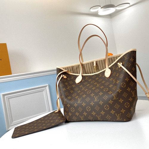 Louis Vuitton M40990 Neverfull Women Bags Brown Size 32*29*17cm