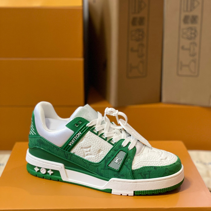 Louis Vuitton Trainer Monogram denim Sneaker Size 36-46  5-Color