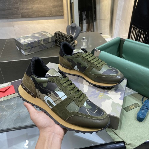 Valentino Camouflage Rockrunner Sneaker Size 39-45   11-Color