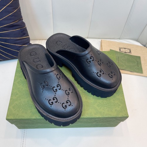 Gucci Slip on Sandal Slippers Size 36-45 Black/White