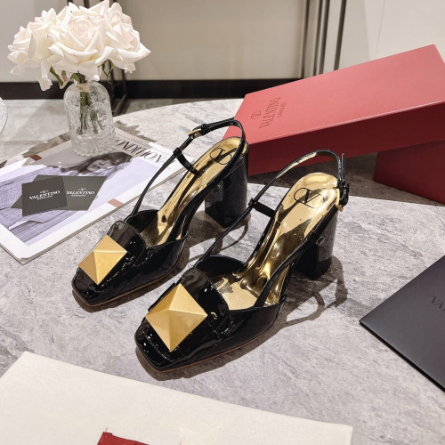 Valentino One Stud Patent Leather Slingback Pumps Size 35-41 4-Color