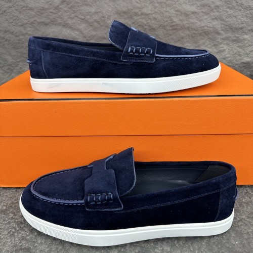 Hermes Job Unisex Loafers Size 35-46