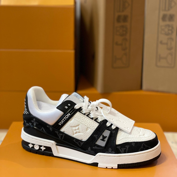 Louis Vuitton Trainer Monogram denim Sneaker Size 36-46  5-Color