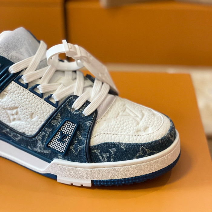 Louis Vuitton Trainer Monogram denim Sneaker Size 36-46  5-Color