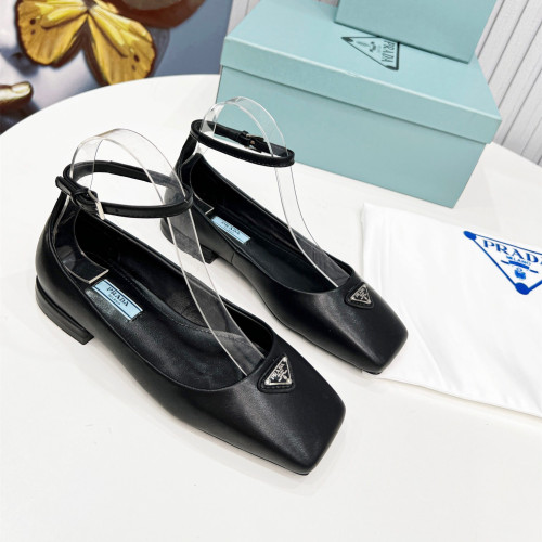 Prada Metallic Leather Ballerinas Pumps Size 35-41 3-Color