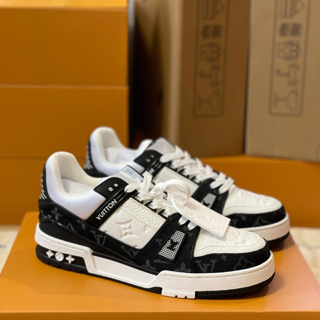 Louis Vuitton Trainer Monogram denim Sneaker Size 36-46  5-Color