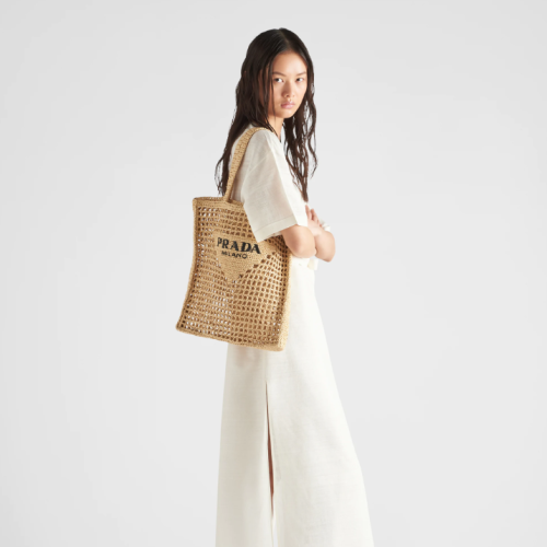 Prada 1BG393 Raffia Tote Bags Size 36*38*3cm