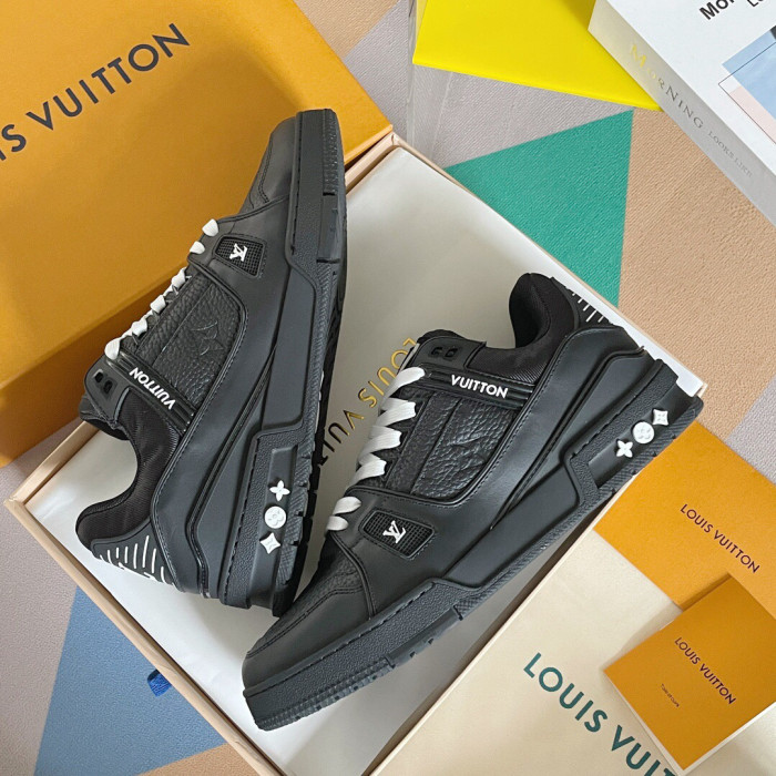 Louis Vuitton Trainer Monogram denim Sneaker Size 36-46 5-Color