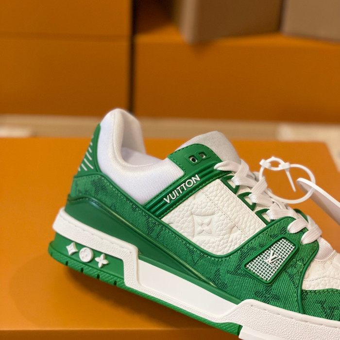 Louis Vuitton Trainer Monogram denim Sneaker Size 36-46  5-Color