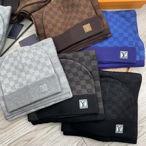 Louis Vuitton Knitted Hat+Scarf 5-Color
