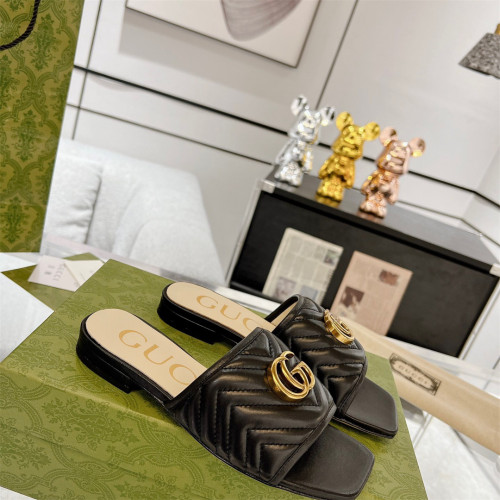 Gucci Slippers with Double G Size 36-41 6-Color