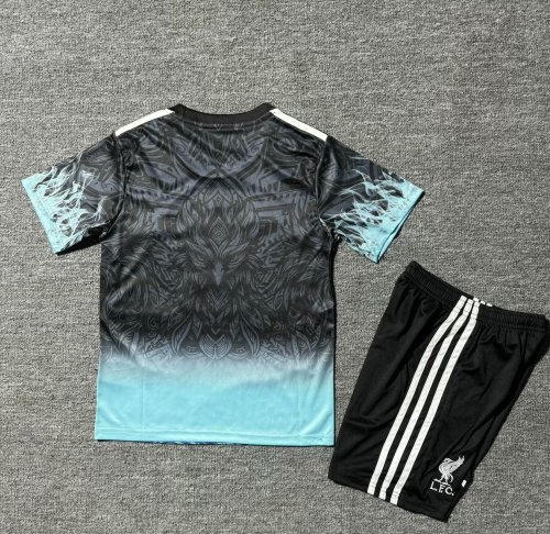 25-26 LIV Black Blue Special Edition Kids Soccer Jersey