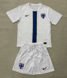 25-26 Finland Home Kids Soccer Jersey
