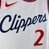 24-25 Clippers LEONARD #2 White City Edition Home Top Quality Hot Pressing NBA Jersey