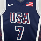 2024 Olympic Game USA DURANT # 7 Dark Blue Basketball Jersey
