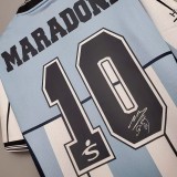 2001 MARADONA 10# Argentina Home Retrot Soccer Jersey