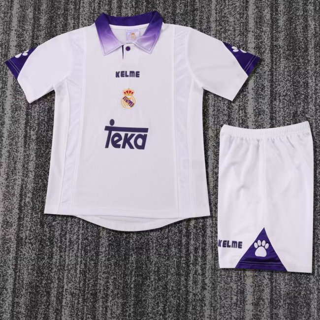 1997-1998 RMA Home Retro Kids Soccer Jersey