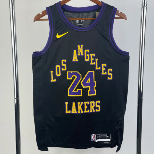 23-24 LAKERS BRYANT #24 Black City Edition Top Quality Hot Pressing NBA Jersey
