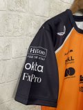 2025  F1 McLaren New Pattern Short Sleeve Racing Suit（圆领，胸前橙，无号码）