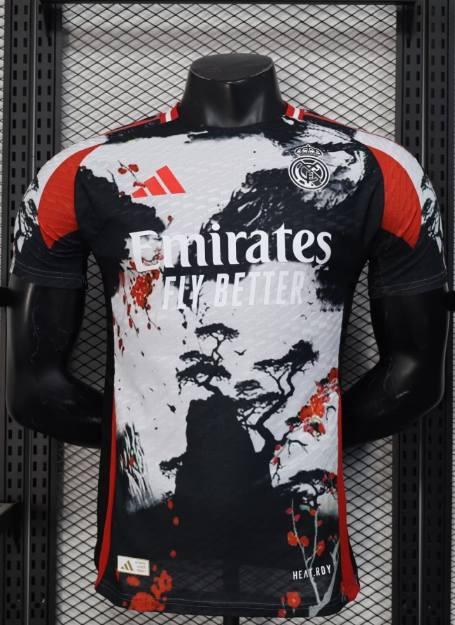 25-26 RMA Black White Special Edition Player Version Soccer Jersey